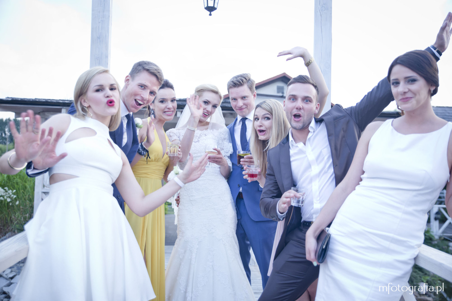 fotogrfia grupowa z wesela w Warszawie